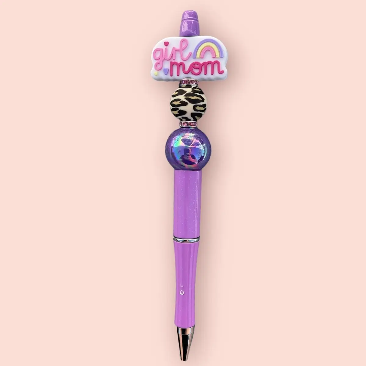 “Girl Mom” beaded pen