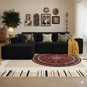 105" Cloud Sectional Couch Sofa with L-Shape Chaise, Modern Modular Sofa Couch with Deep Seat, Upholstered Couches for Living Room Bedroom, No Assembly Required