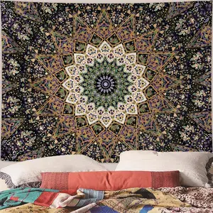 Bohemian Style Tapestry, 1 Count/2 Counts Colorful Plant & Flower Pattern Wall Hanging, Durable Decorative Tapestry, Wall Decor for Home Living Room Bedroom Dormitory, Vintage Room Decor, Wall Tapestries, Floral Designs, Tapestry Wall Mural, Decoration