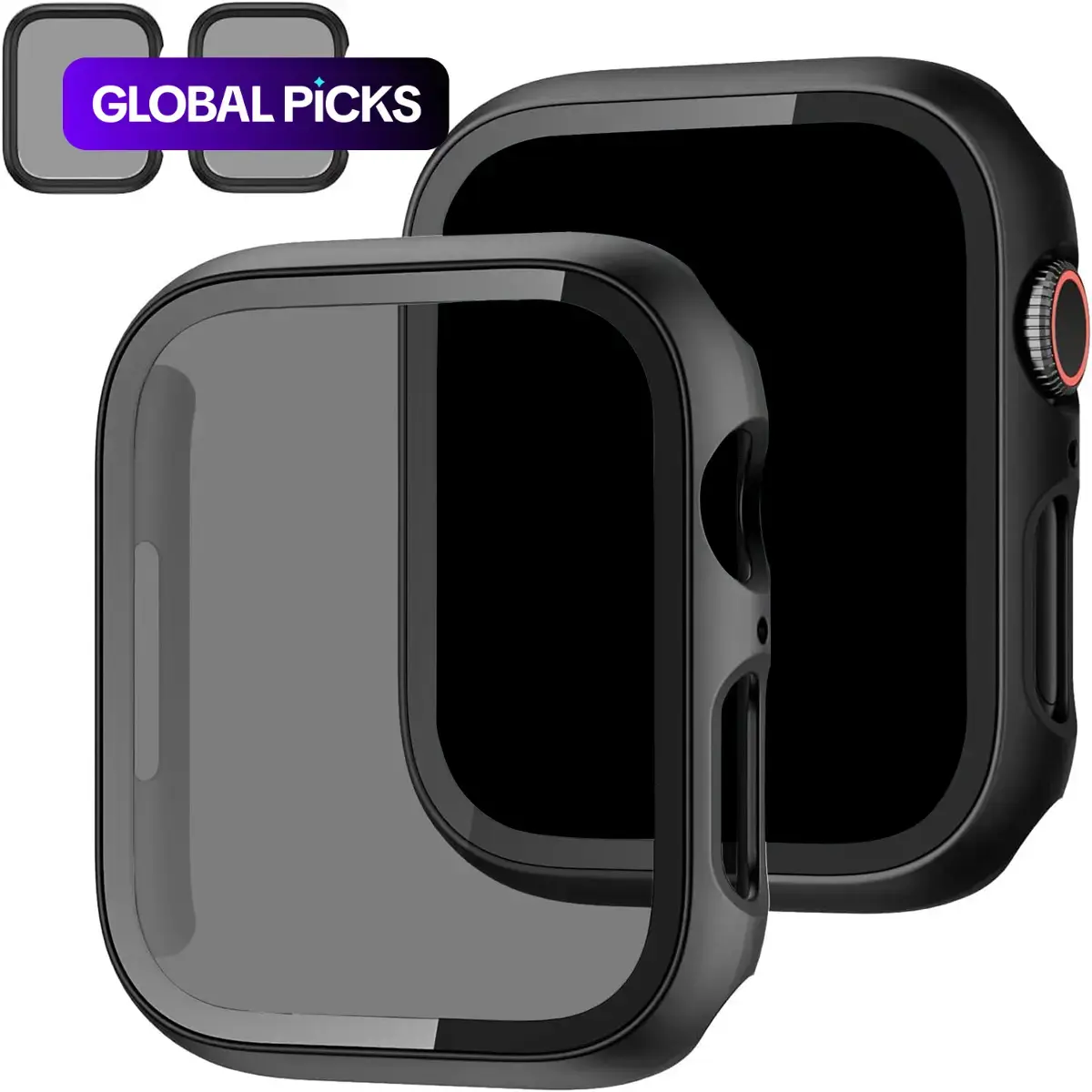 Women's and Men's Privacy Screen Watch Case, Smart Watch Accessories, Privacy Cover, Anti-Spy 2-in-1 Ultra-Thin Tempered Glass Screen Protector & Case for Apple Watch 38/40/41/42/44/45/46/49 mm, Compatible with Apple Watch Ultra #GLOBAL PICKS