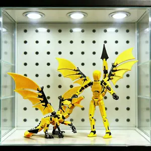Anime Winged Flying Dragon Game Figure Model Decoration, articulating animal figurines, 3D Printed with Beautiful Wings and Flexible Tail, Perfect Gift for Home and Gaming Room, Collectible Figurine, Articulating Miniatures