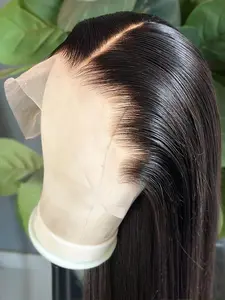 180％ Density Lace Front Human Hair Wigs Brazilian Hd Transparent Straight 30 36 Inch 13x6 Lace Frontal Wig Human Hair For Women 180% Density with Baby Hair & Middle/Side/Free Part SummerVibes