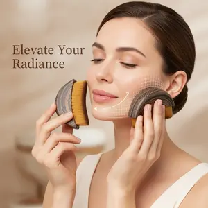 Lymph Detox Facial Brush for Jawline Sculpting, Dry Brush Massager for Lymphatic Drainage, Face Massage Tool for Skin Care, Face Lifting Device