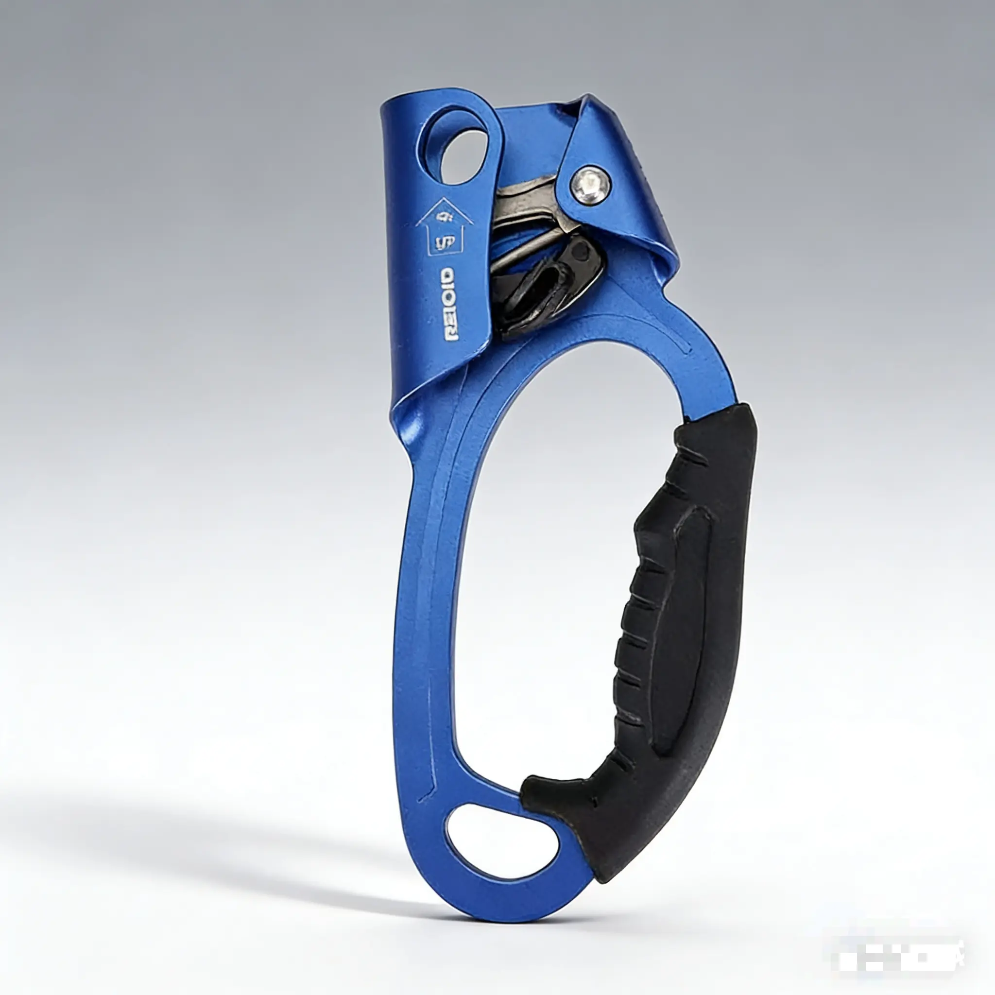 Aluminum Alloy Hand Ascender for Left or Right Hand, Lightweight with Compact Frame for 8-13mm Rope, UIAA & CE Certified for Rock Climbing, Arborist & Rescue, Carabiner For Leash