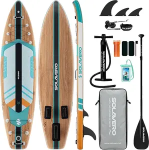 11'6"Inflatable Paddle Board with Premium SUP Board Accessories, Paddle Board with Anti-Slip EVA Deck for Youth&Adults of All Skill Levels,SUP Board with Seat for Yoga,Fishing,Surf  HLFURNITURE