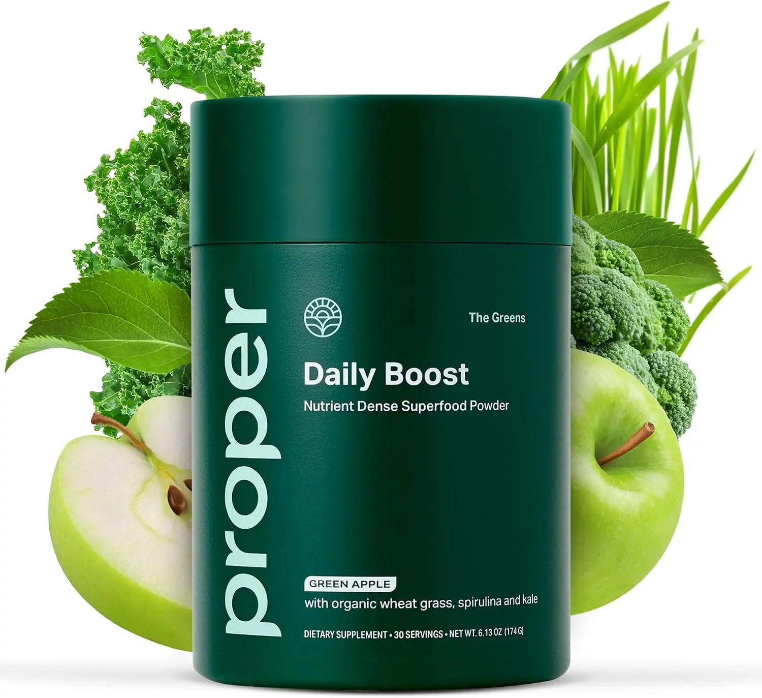 Organic Greens Powder Superfood Blend Drink Mix with Wheatgrass Spirulina Chlorella Probiotics Veggie Powder Gut Health Support Energy Immune Boosting Daily Green Cleanse Powder Detox Supplement Unflavored