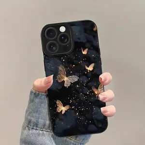 Exquisite Butterfly Colorful Shockproof Mobile Phone Case, Suitable for Apple iPhone 16 15 14 13 12 11Pro Max Mobile Phone Protection Case, iPhone XS XR X 8 7 Plus Christmas and Halloween Gifts for Family and Girlfriend Birthday case iphone 17 pro max