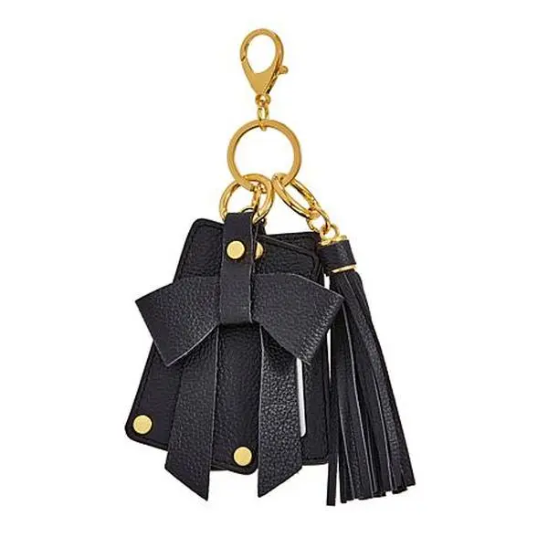 Joy Mangano Joy Luxe Leather Glamorous Charms 3-piece Keychain Collection Joy Mangano Joy Luxe Leather Glamorous Charms 3-piece Keychain Collection
