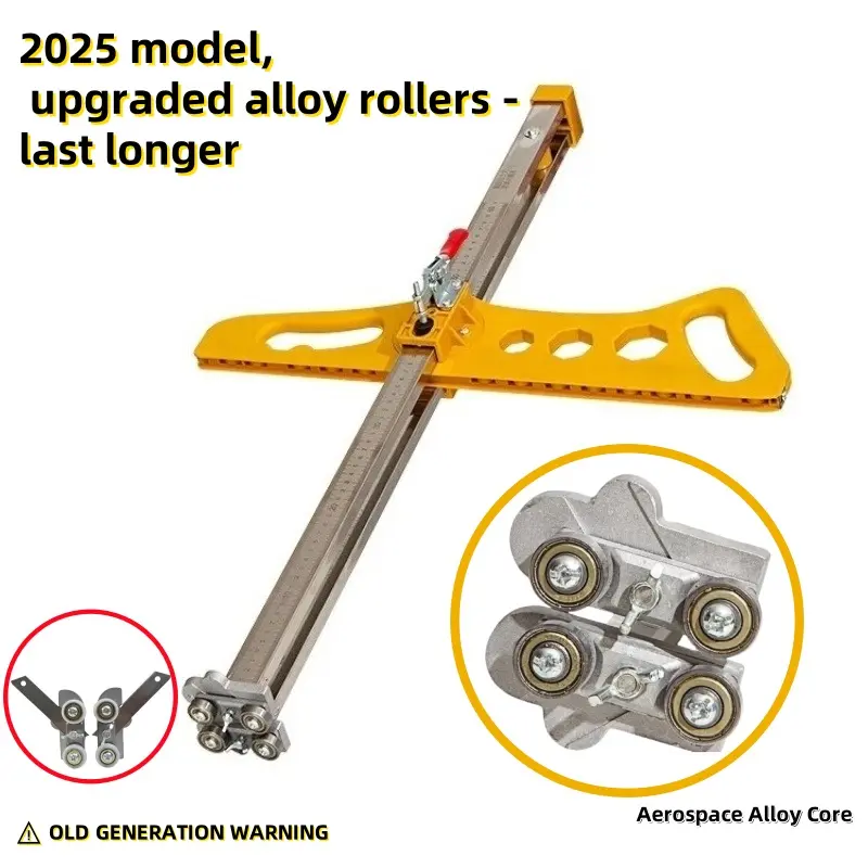 Plasterboard Cutting Tool - Alloy - Foldable - Board Cutter with Push Handle for Dust-Free Woodworking Cutting and Slicing.