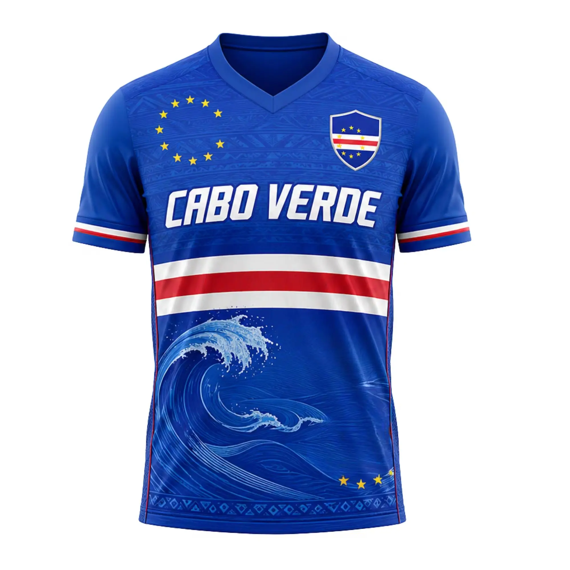 Cape Verde Pride Jersey (2026 W.C. Edition) Full Size – Detailed Stitched Badge, Airy Poly-Cotton Weave, Cooling Comfort Technology, Everyday Wearable Fit