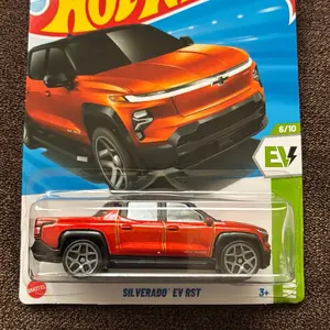 Hot Wheels Silverado EV RST 6/10 Electric Vehicle Model Car for Collectors and Enthusiasts