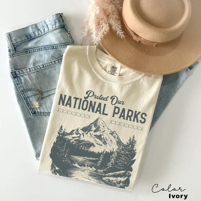Comfort Colors Protect Our National Parks Vintage T-shirt Protect Our Parks Tee Nature Conservation Environmental Awareness Save Our Parks Vintage