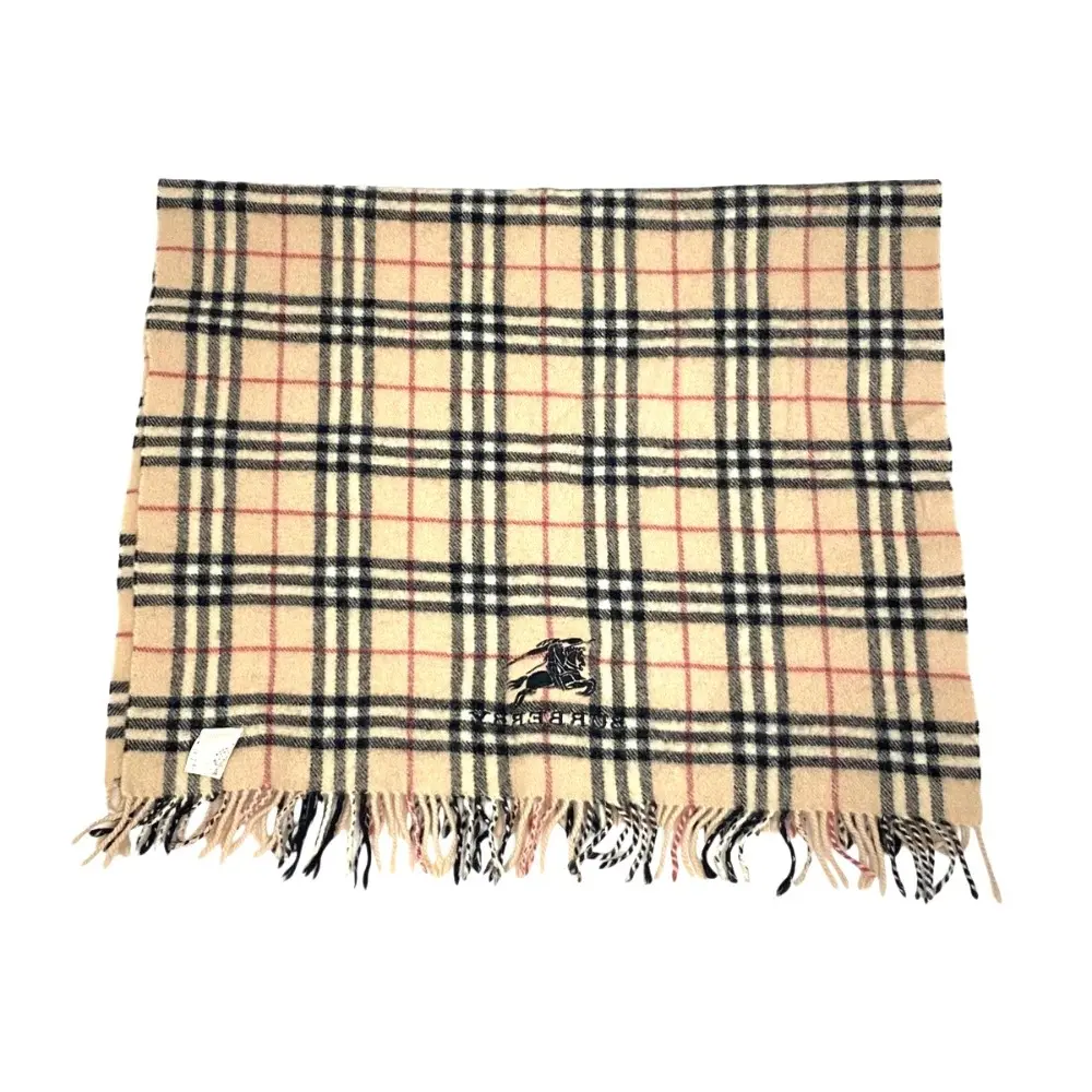 Pre-owned BURBERRY Wool Small Leather Goods Scarf