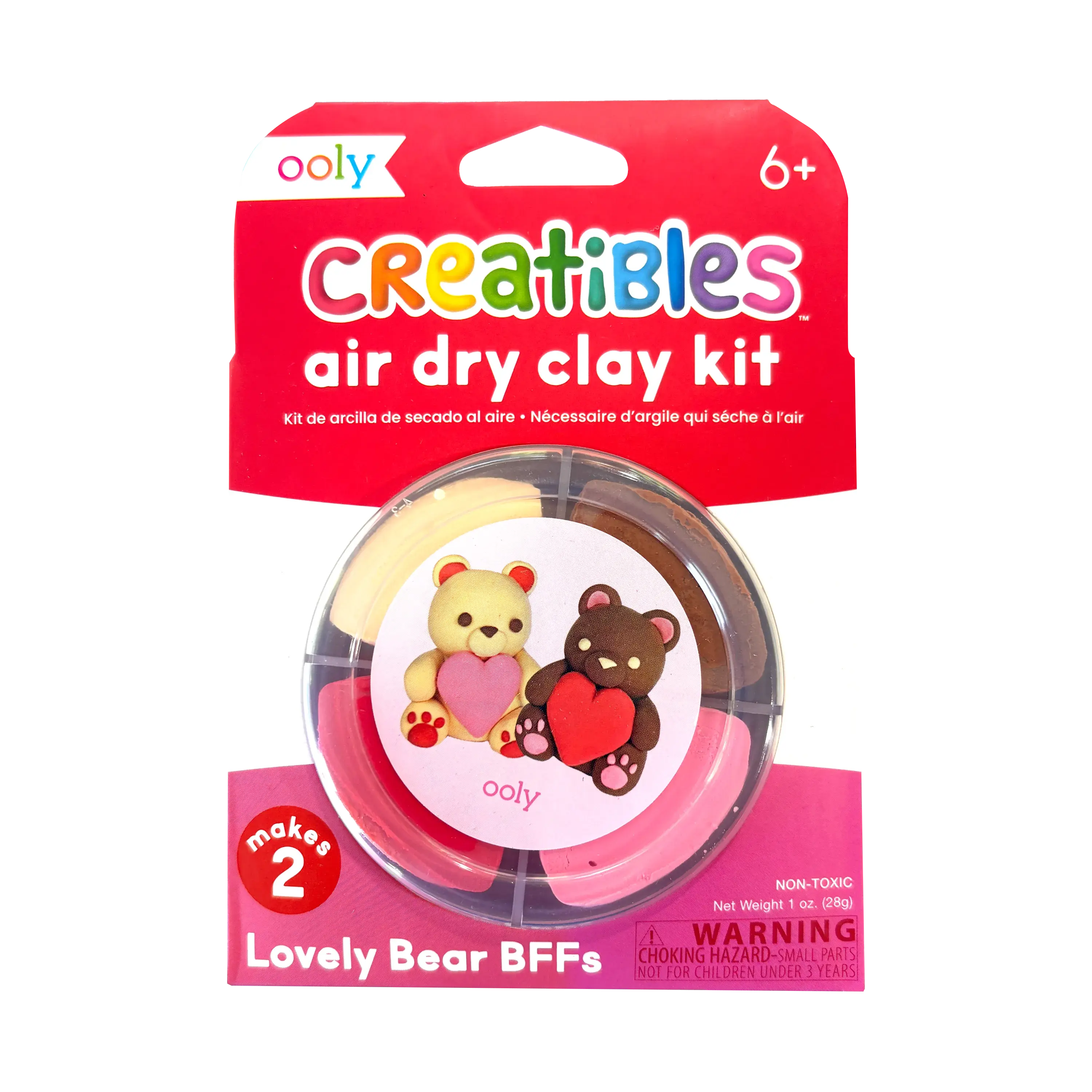 Creatibles Mini Air Dry Clay Kit - Lovely Bears BFFs - 2 Designs