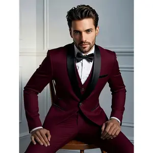 Men'S 3pcs Suit Set, Work Uniform, Holiday Gift, Business, Halloween,  Large Suit, Formal Tie, Suit Pants, Wedding Dress, Vest