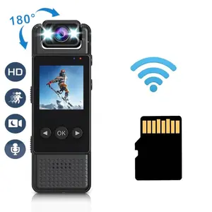 4K HD Action Camera, USB Rechargeable Body Worn Camera, Infrared Night-Vision WiFi Hotspot Sports Camera, Outdoor Sports Camera, Vlogging Camera, Wearable Recording Camera, Wireless Vlog Camera