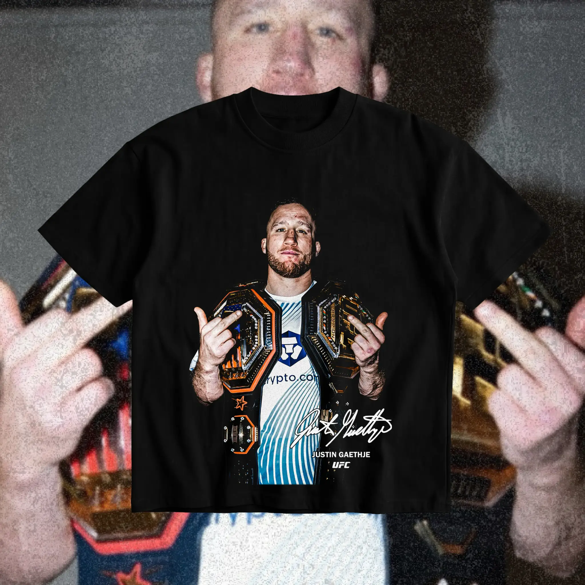 100%Cotton Men's T-Shirt Justin Gaethje Fans UFC Justin Gaethje Graphic Tee UFC Combat Sports Fan Shirt MMA Fight Night Shirt Gift for Men Women American Made Fightwear