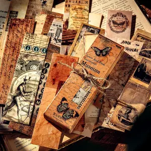 30pcs/box Cardboard Bookmark, DIY Material Paper Card, Retro Bookmark For BookLovers, Writers, Readers