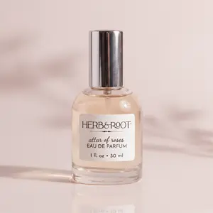 HERB & ROOT Attar of Roses Eau de Parfum for Women - Vegan Cruelty-Free Rose and Sandalwood Scent - 1 fl oz / 30 ml - Luxurious Long-Lasting Fragrance