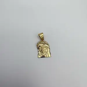10k Jesus Face Charm, Elegant Pendant Design Jewellery, Unisex Stylish Accessory