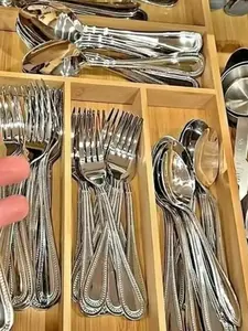 40 Piece Stainless Steel Flatware Silverware Cutlery Set