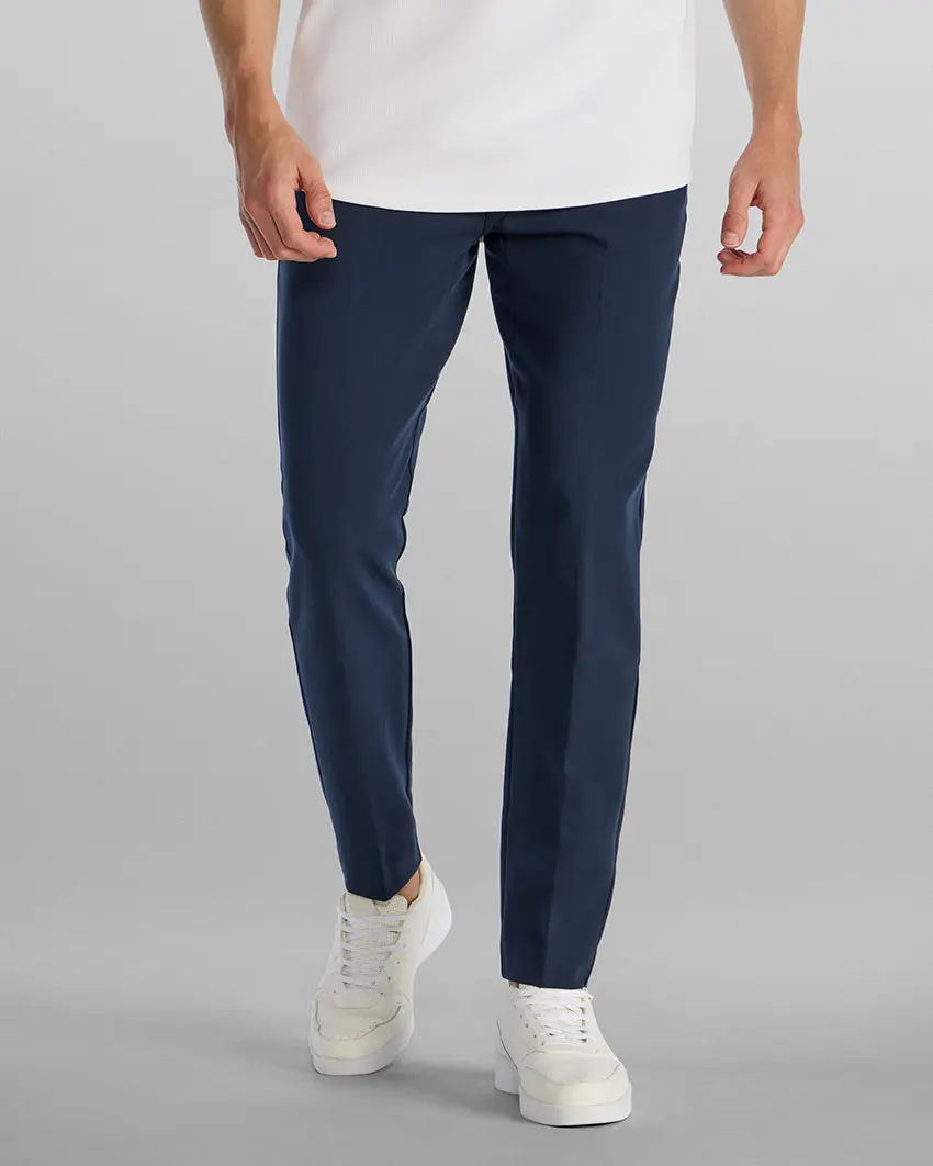 Menswear Executive Pant 2.0 - Office Formal Business Trousers, Button Closure, Anti-Wrinkle, Tailored Cut