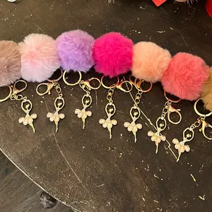Ballerina keychain with Puffball