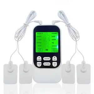Rechargeable TENS Unit Muscle Stimulator & EMS Massager - 10 Modes Portable Pain Relief Device for Neck, Shoulder & Back | Safe Digital Massager Machine with Pads