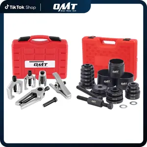 Orion Motor Tech 29PC 2-in-1 Wheel Bearing & Front End Service Tool Kit, Heavy Duty Bearing Puller Press Set with Ball Joint Separator & Tie Rod Removal Tools for Cars Trucks, Red