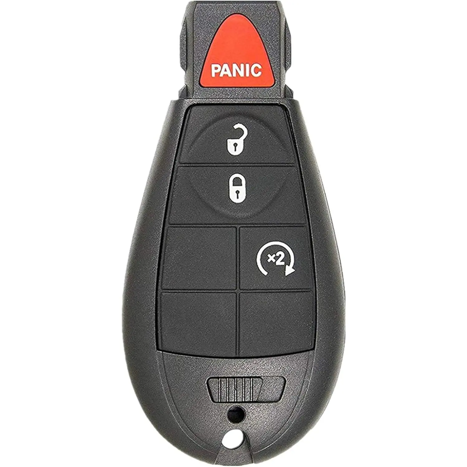Uncut Blank Plastic Car Key Case Accessory for 2013-2018 Dodge Ram 1500, 2500, 3500 Trucks - Improves Remote Life, FCC ID:GQ4-53T, P/N:56046955 (Case Only), Car Key Accessory, Improve Remote Life