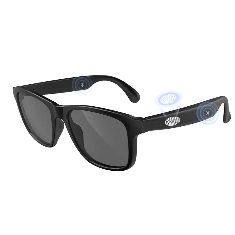 Multifunctional Wearable Smart Glasses - Bluetooth Audio Sunglasses, 8-hour Playtime, 5h Talk, HD Noise-Canceling, 100H Standby, Anti-UV Ultraviolet Light Protection, Voice Control, Wireless Headphone Compatible, Athletic Use, Unisex Electronics Gift