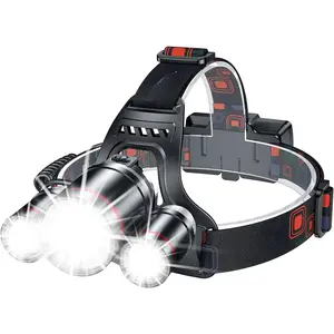 LED Headlamp, Super Bright Rechargeable Headlight Flashlight - 3 Lights 5 Modes,Zoomable,Spotlight&Floodlight Combination, IPX6 Waterproof, 20+Hrs Runtime for Running,Hiking,Camping etc. : Sports & Outdoors