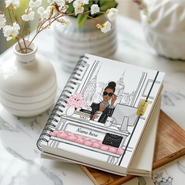 Black Girl Personalized Notebook, Black Owned Business Gift, Lined Black Queen Journal, Custom Name Hardcover Notebook, Black Girl Magic Bullet Journal