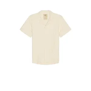 OAS Ecru Cuba Waffle Shirt in Off White
