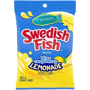 SWEDISH FISH Blue Raspberry Lemonade Soft & Chewy Candy, 8.04 oz