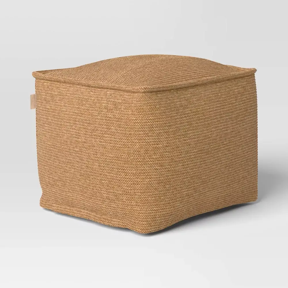 Outdoor Patio Pouf Knit Olefin - Threshold Outdoor Patio Pouf Knit Olefin - Threshold