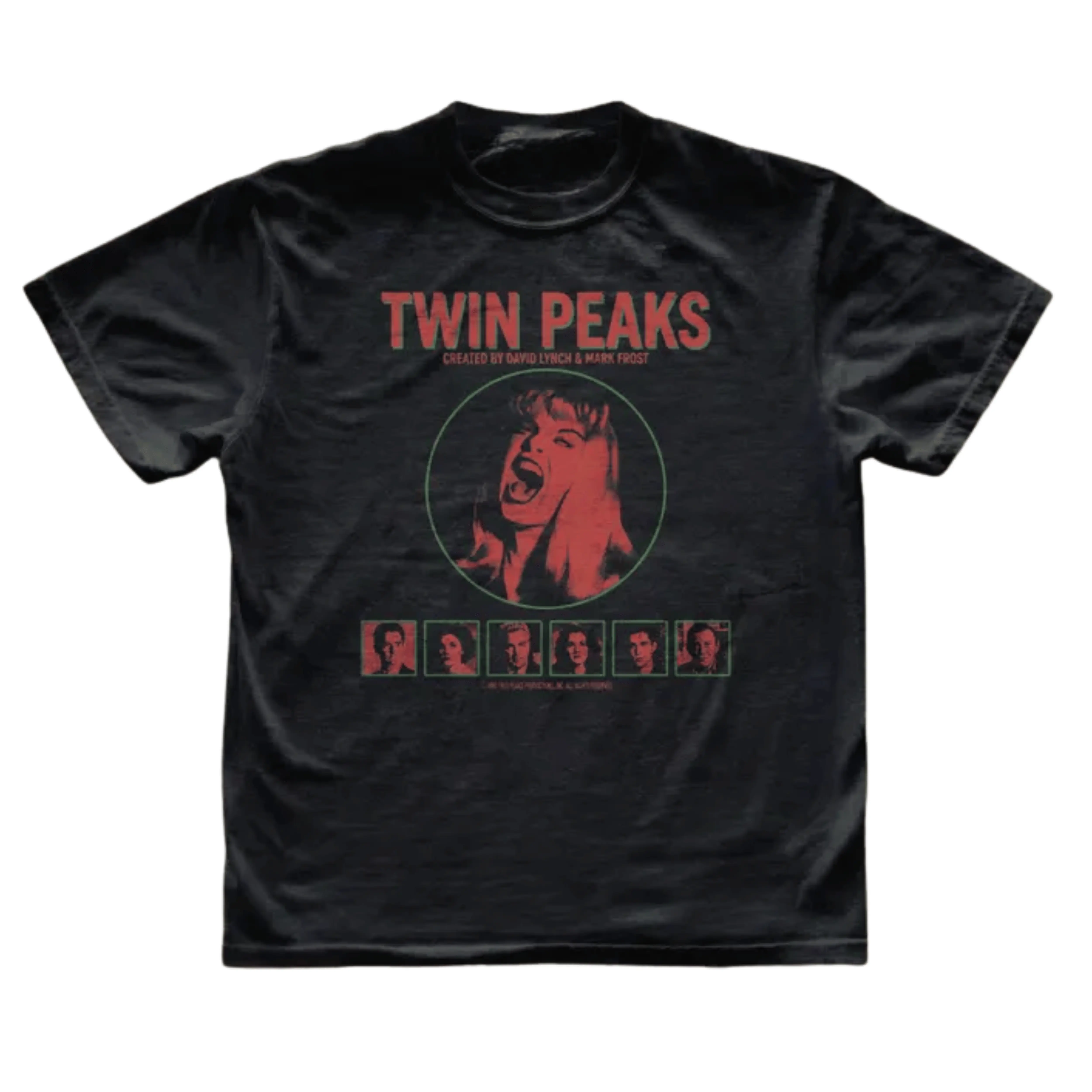 Gildan Men's and Women's T-shirt, Vintage Twin Peaks Graphic Tee, David Lynch Mark Frost Shirt, Laura Palmer Screaming Top, Red Room Aesthetic Apparel, Cast Panels Merch, Retro 90s Cult Classic TV Show Tee, Gift for Fans, Unisex Streetwear