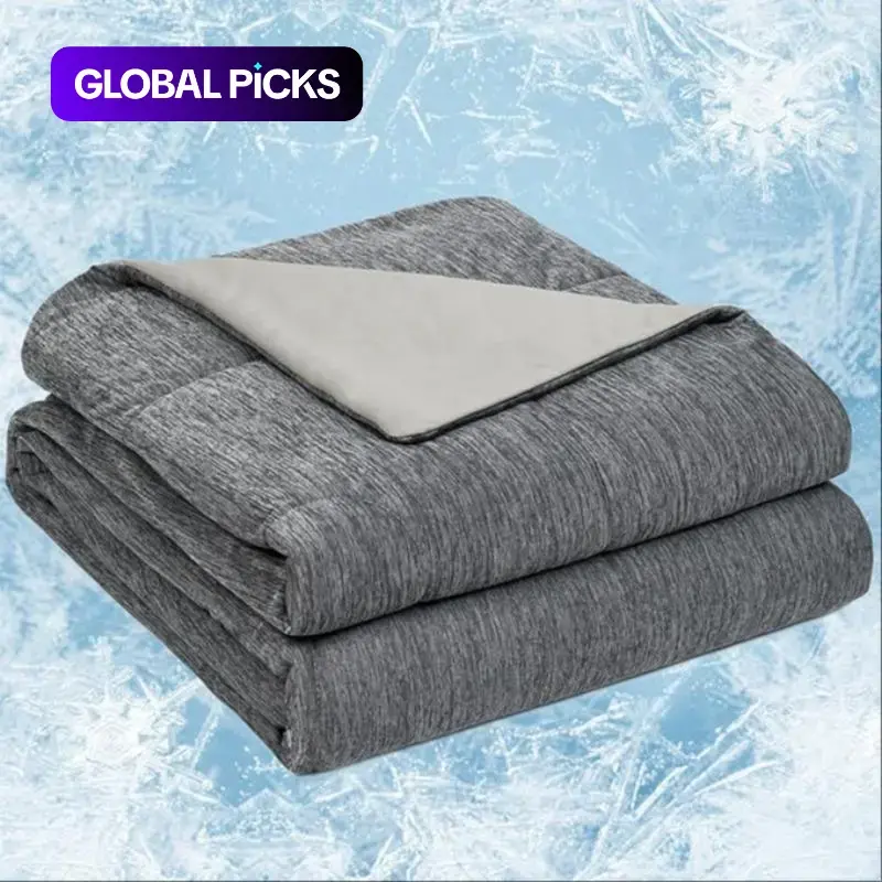 Reversible Cooling Blanket, Lightweight, Breathable Summer Blanket and Silky for Hot Sleepers and Night Sweats, Comfortable Bedding, Perfect Gift for Loved Ones #GLOBAL PICKS
