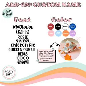 ADD-ON: Personalized/ Custom Name