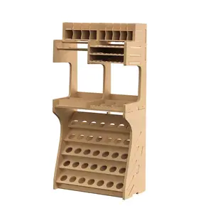 Plastic Model Paint Rack Model Tool Organizer MDF Material Paint Rack Scissors/Tweezers/Paint Storage All-in-One Model Workbench Assembly Plastic Model Building Storage GK SY