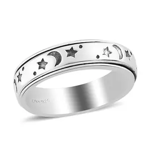 Artisan Crafted 925 Sterling Silver Spinner Ring for Women Jewelry 4.30 Grams Birthday Christmas Gifts for Women