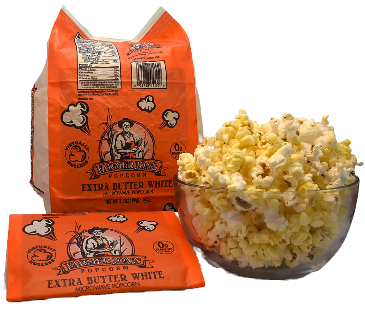 Extra Butter White - Microwave Popcorn 3.5oz 30pk, Farmer Jon's Popcorn