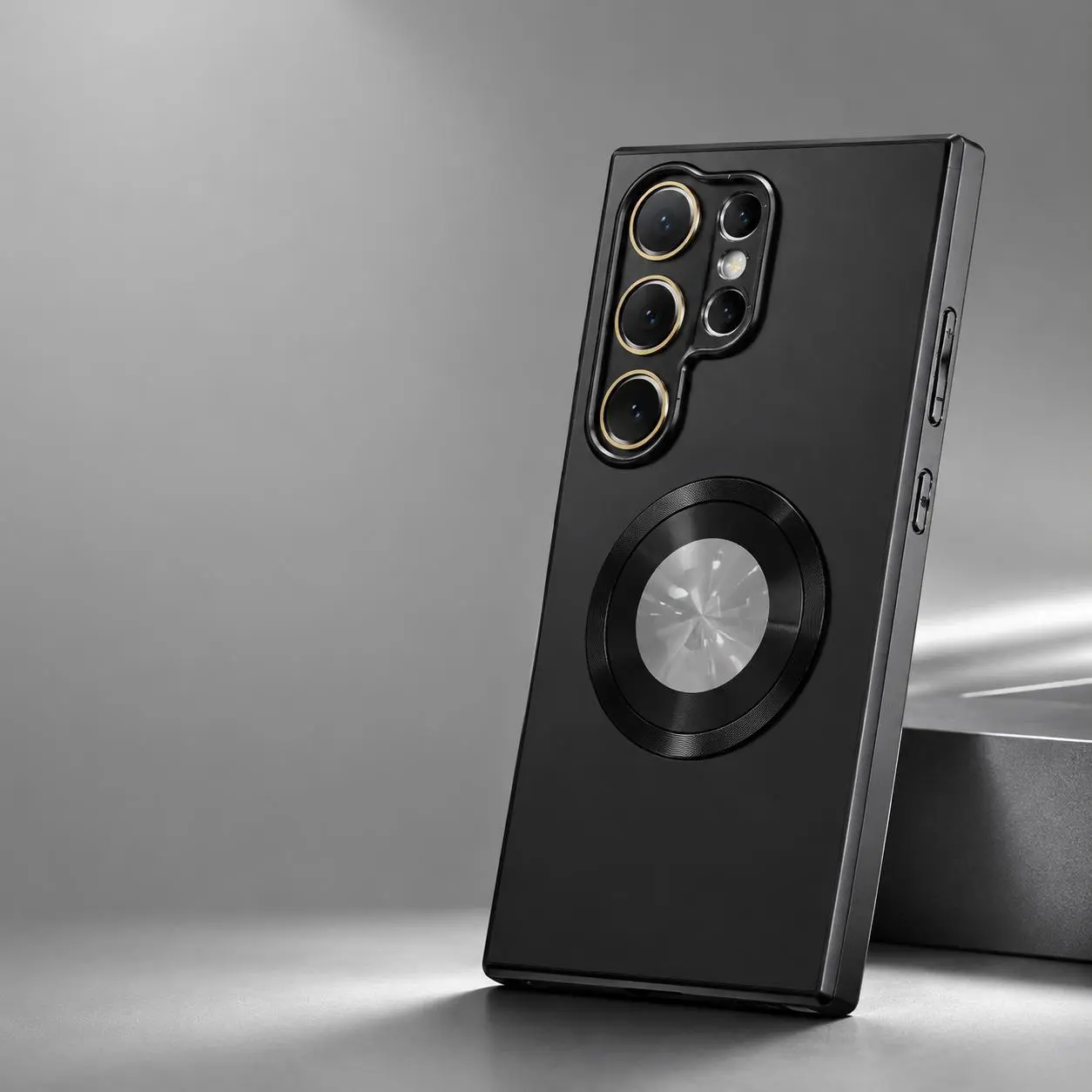 Luxury Magnetic Wireless Charging Phone Case with Large Viewing Window For Samsung S26 S25 S24 S23 S22 Ultra Plus FE  Luxury Magnetic Wireless Charging Phone Case with Large Viewing Window,Slim Anti-Scratch Wireless Charging Phone Case for Men Women