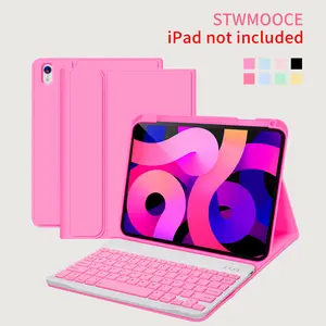 STWMOOCE Wireless Keyboard Magnetic Cute Case for iPad Tablet Computer Compatible with 10.2-inch iPad 7/8/9th, 10.9-inch iPad 10th Gen/A16,iPad Air4/5th Gen,11-inch iPad Air(M2/M3),iPad Pro2/3/4th Gens, Keyboard casing Pink Tech Accessories Cover Device