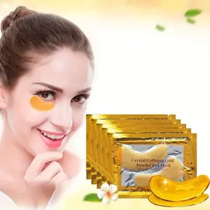 10 Pack Unisex Gold Moisturizing Eye Patches, Enriched with Collagen & Hyaluronic Acid, Alcohol-Free, Suitable for All Skin Types