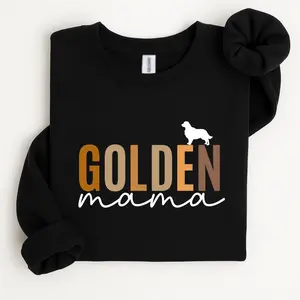 Golden Mama Dog Lover Sweatshirt, Cute Pet Mom Crewneck, Golden Dog Silhouette Shirt, Cozy Unisex Top, Gift for Dog Moms & Animal Lovers