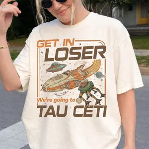 [Sale up to 50%] [Free Ship] Project Hail Mary Get In Loser Tau Ceti Tee Rocky Eridian T-Shirt Andy Weir Book Fan Gift Sci-Fi Space Nerd Tee Bookish Graphic