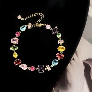 B Dopamine Candy Bracelet for Women 18K Gold Plated Mood Boosting Jewelry Y2K Energy Beaded Bracelet Thoughtful Gift for Girlfriend BFF Her Jewelry For Christmas gifts