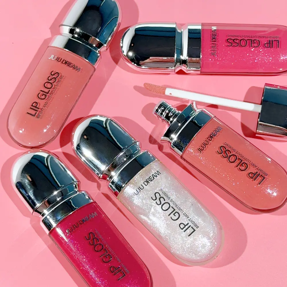 3D Capsule Glossy Glitter Lip Gloss (10g) - Hydrating, Plumping, Long-Lasting, Sparkly Clear Pink Mirror Lip Oil for Women's Daily Makeup & Cosmetics，Lipstick Matte Gift Lightweight Shimmer Shiny Hydrate Moisturize