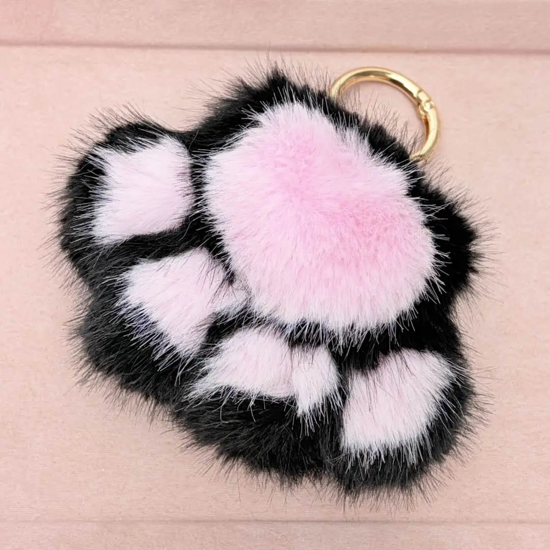Keychains Charms Plush Paws Keychain Collection - Adorable Paws Design for Bagchains & Phonechains, Soft Plush Material, Versatile Accessory for Stylish Organization,TikTokShopBlackFriday